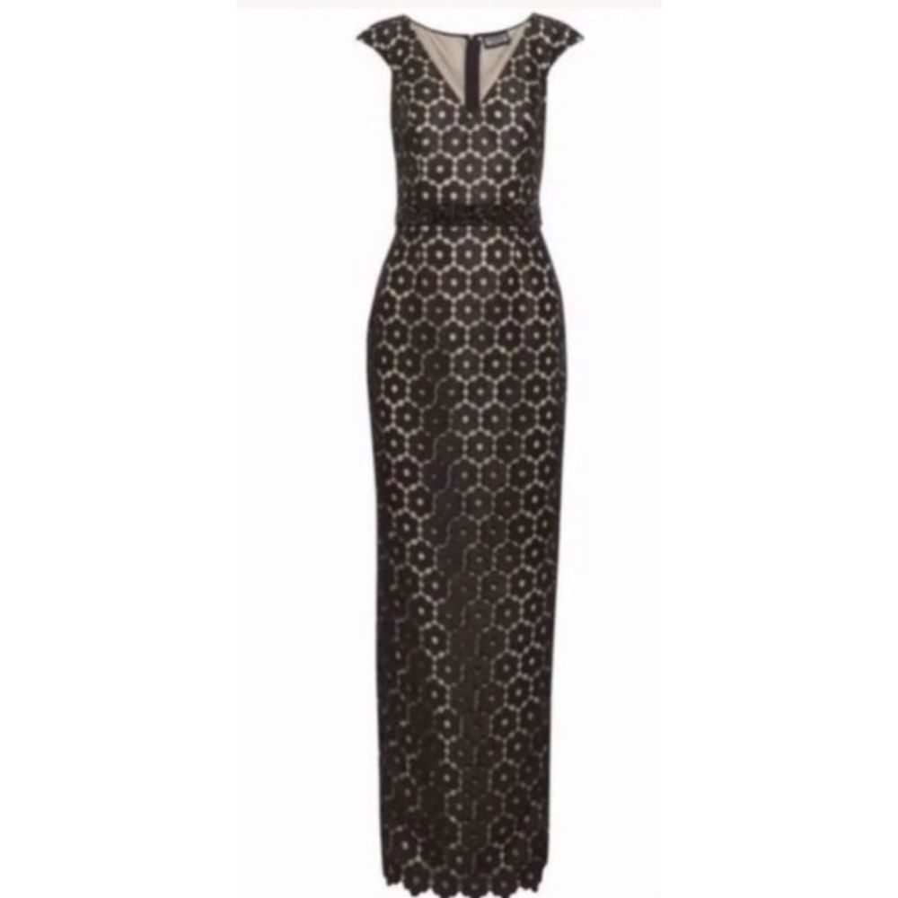 SACHIN + BABI Noir Clark Guipiure Lace Gown size 0
